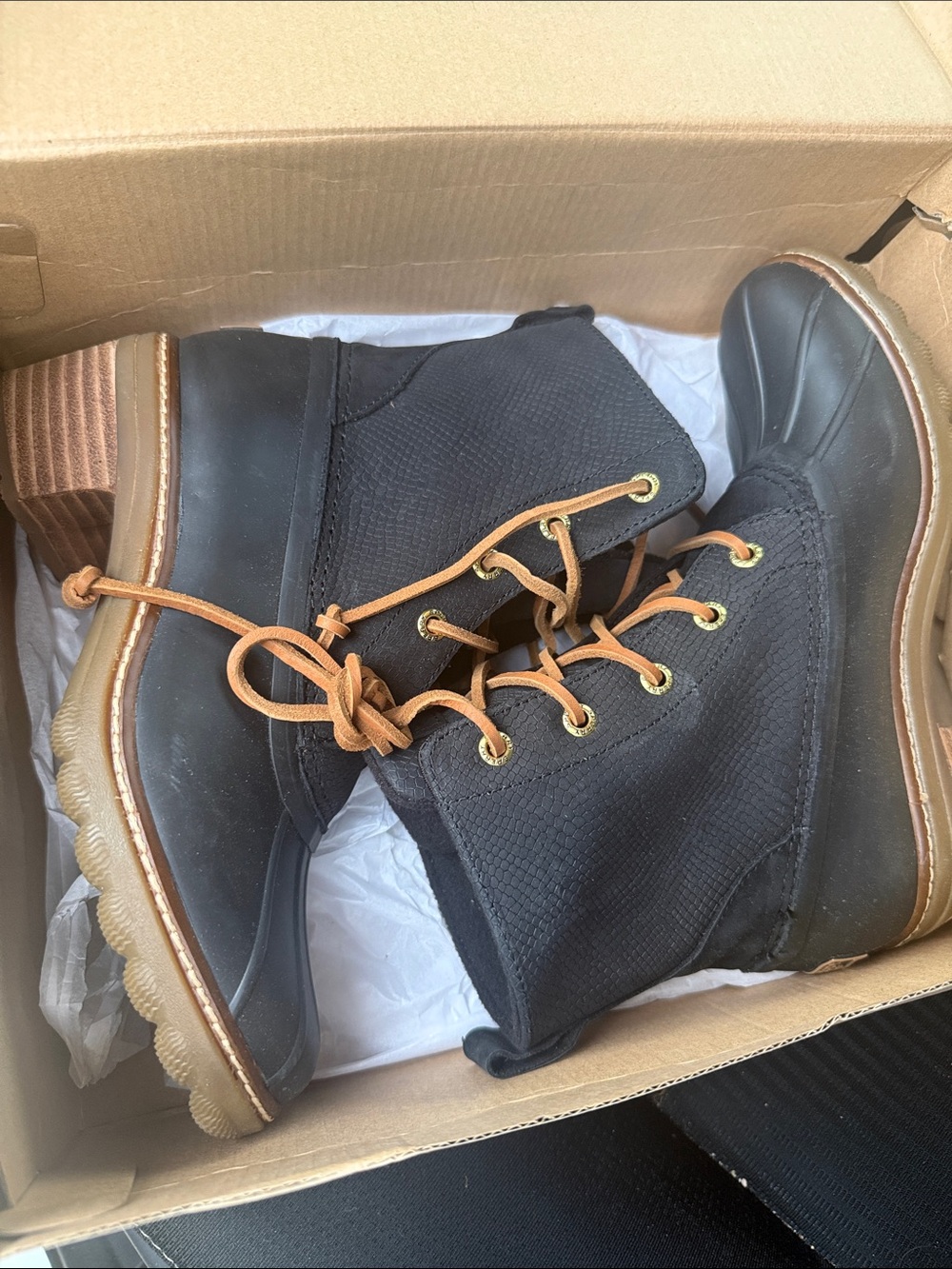 Sperry Topsider Saltwater Snake Heel Boot